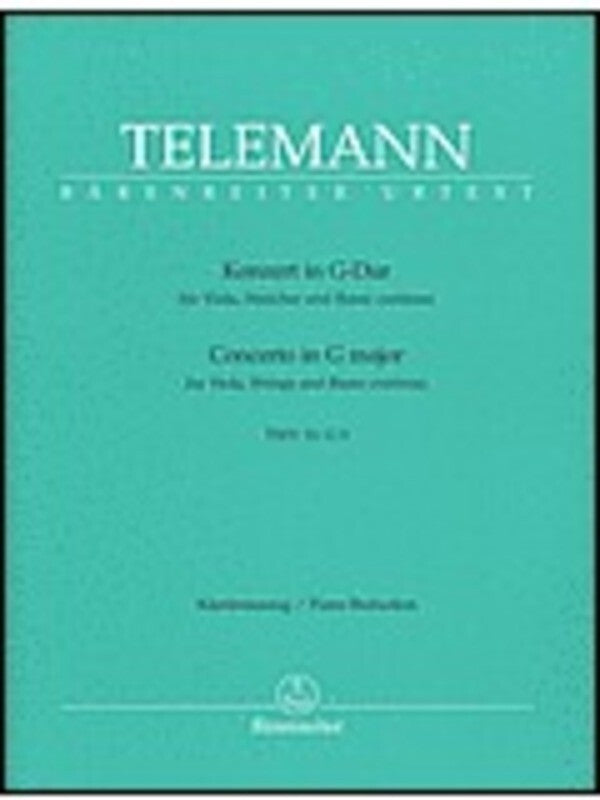 Concerto G Viola Strings Bc Twv 51:G9 Harpsichord Book