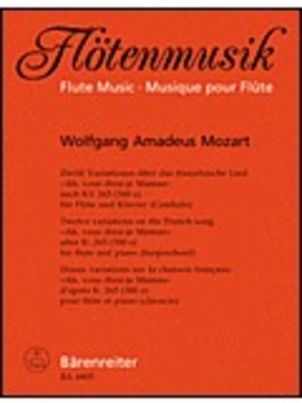 Variations On Ah Vous Dirai Junior Ensemble Maman Flute/Piano Book