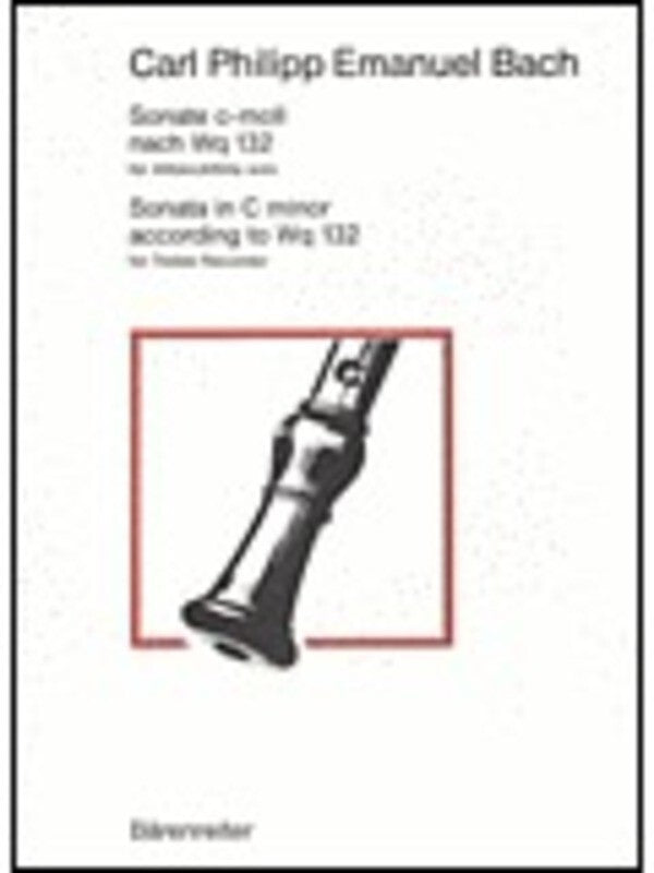 Cpe Bach - Sonata C Minor Wq 132 Treble Recorder Solo (Softcover Book) Book