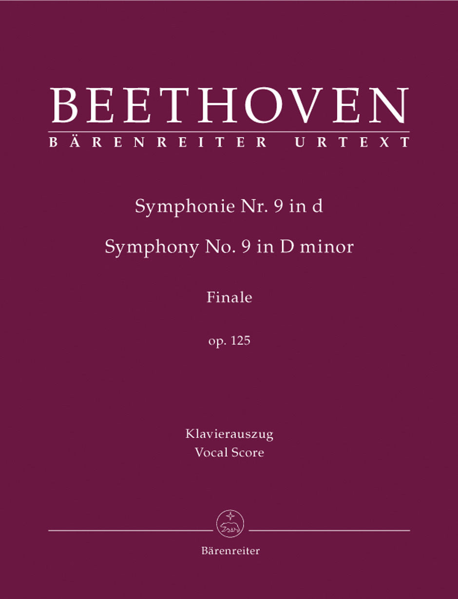 Beethoven Symphony No 9 in D Minor Op 125 Vocal Sheet Music