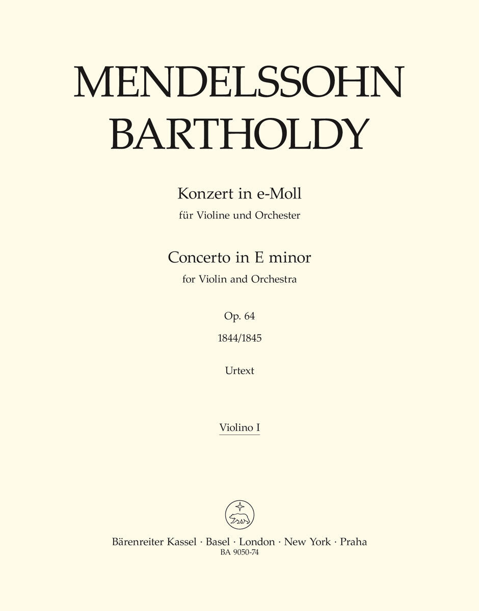 Concerto For Violin And Orchestra In E Minor Op. 64