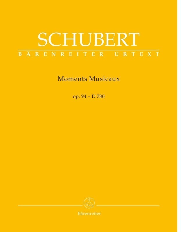 Schubert - Moments Musicaux Op 94 D 780 Piano (Softcover Book) Urtext Edition Book