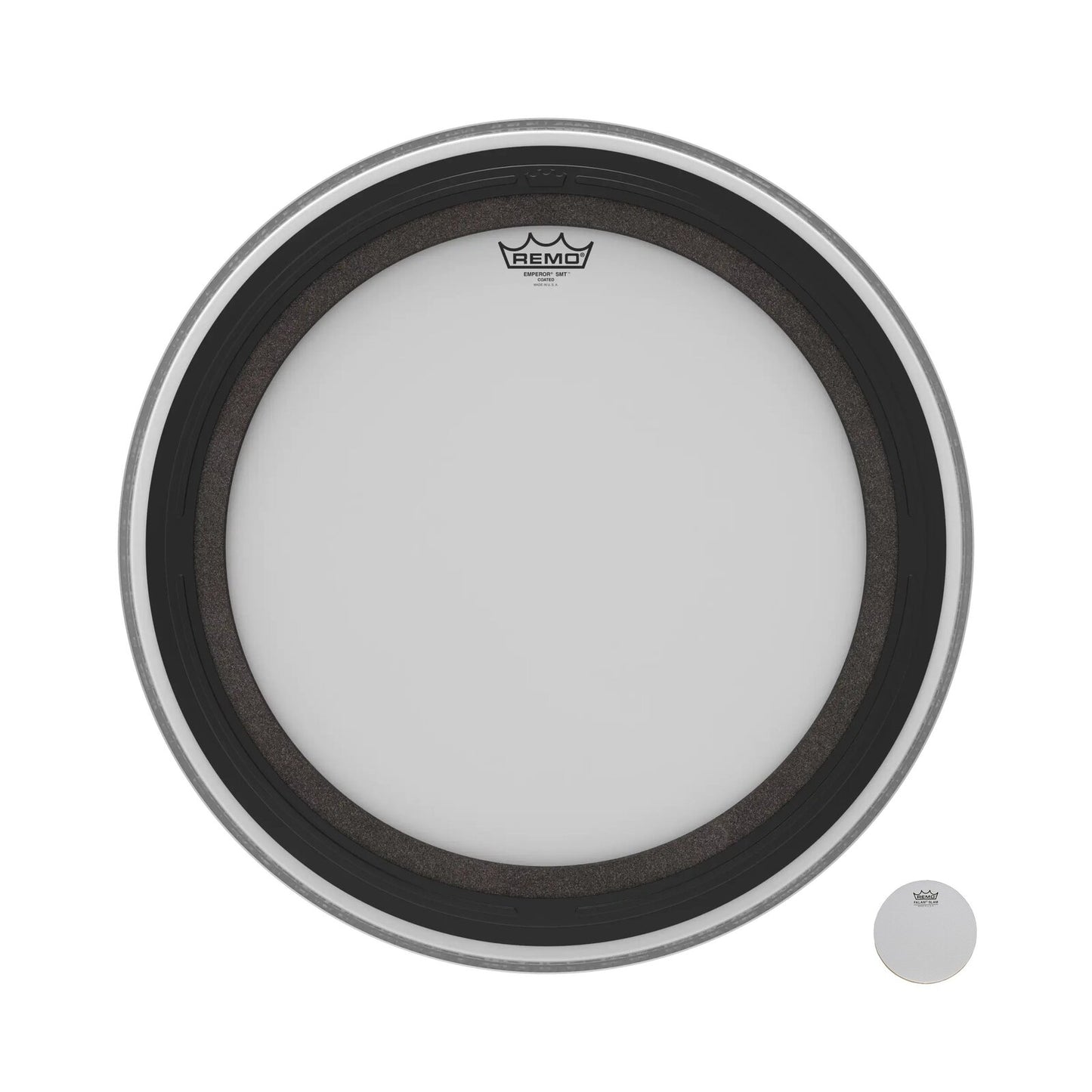 REMO White Coated Emperor SMT Coated Bass Drum Head, 22" — view 3