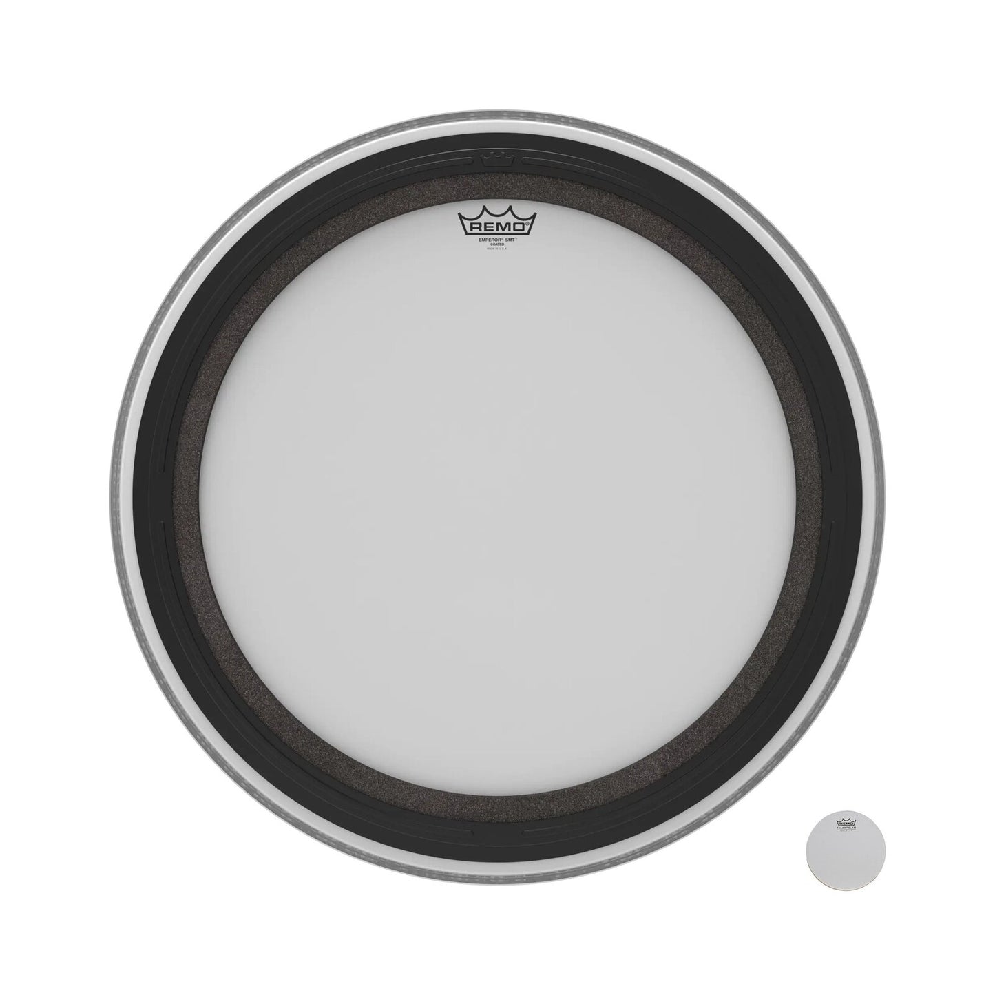 REMO White Coated Emperor SMT Coated Bass Drum Head, 24" — view 3