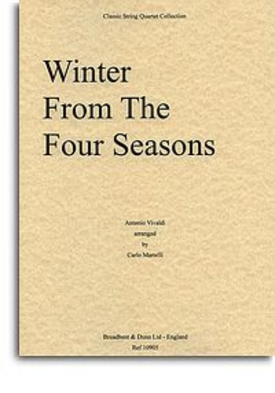 Four Seasons Winter String Quartet Parts Book
