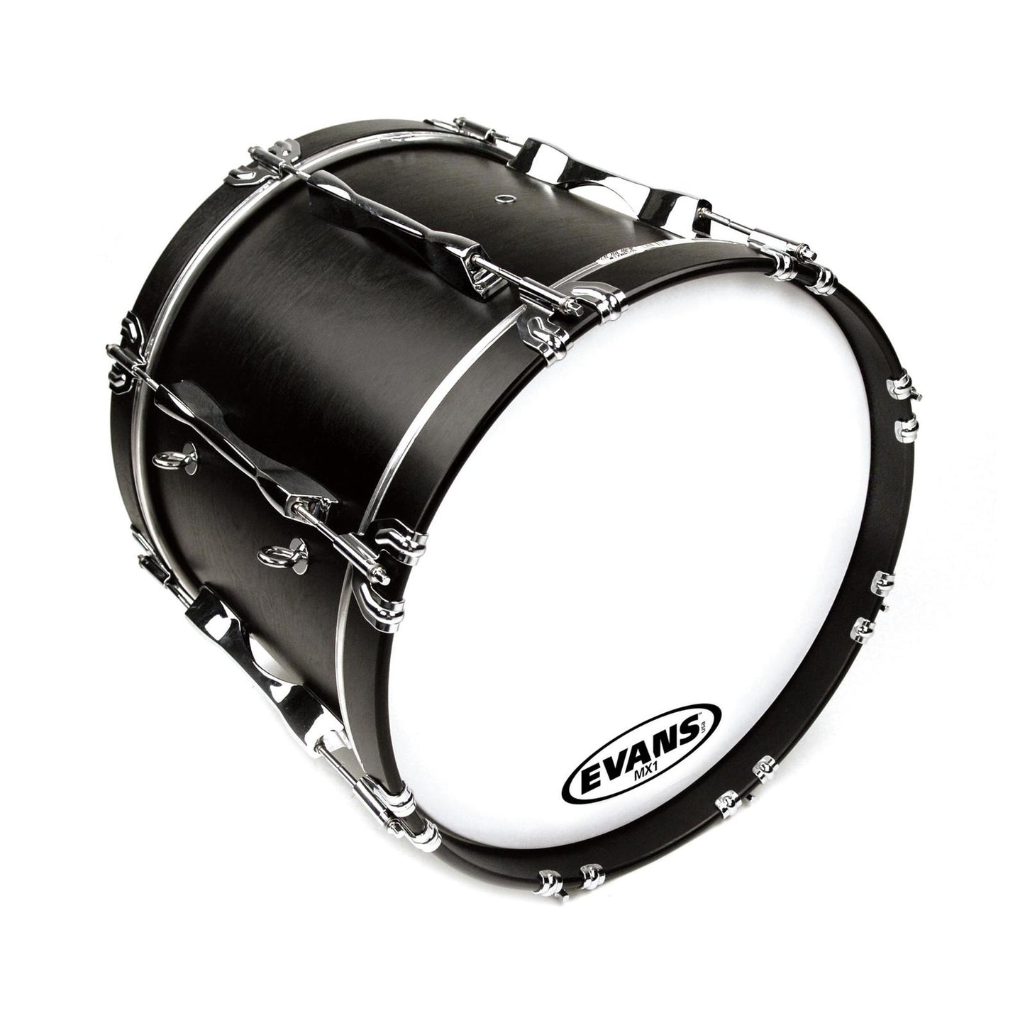 Evans MX1 White Marching Bass Drum Head, 16 Inch *SKIN ONLY*