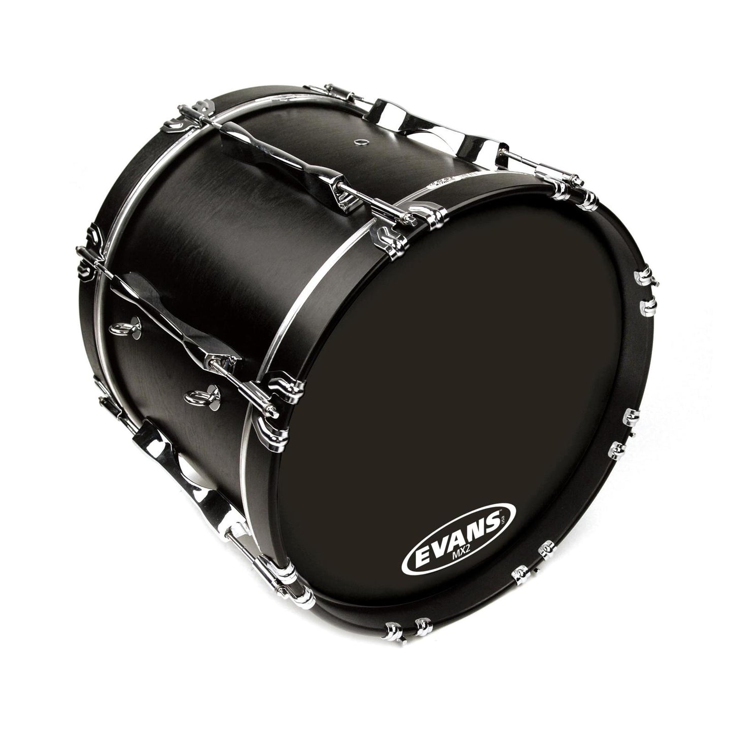 Evans MX2 Black Marching Bass Drum Head, 20 Inch *SKIN ONLY*