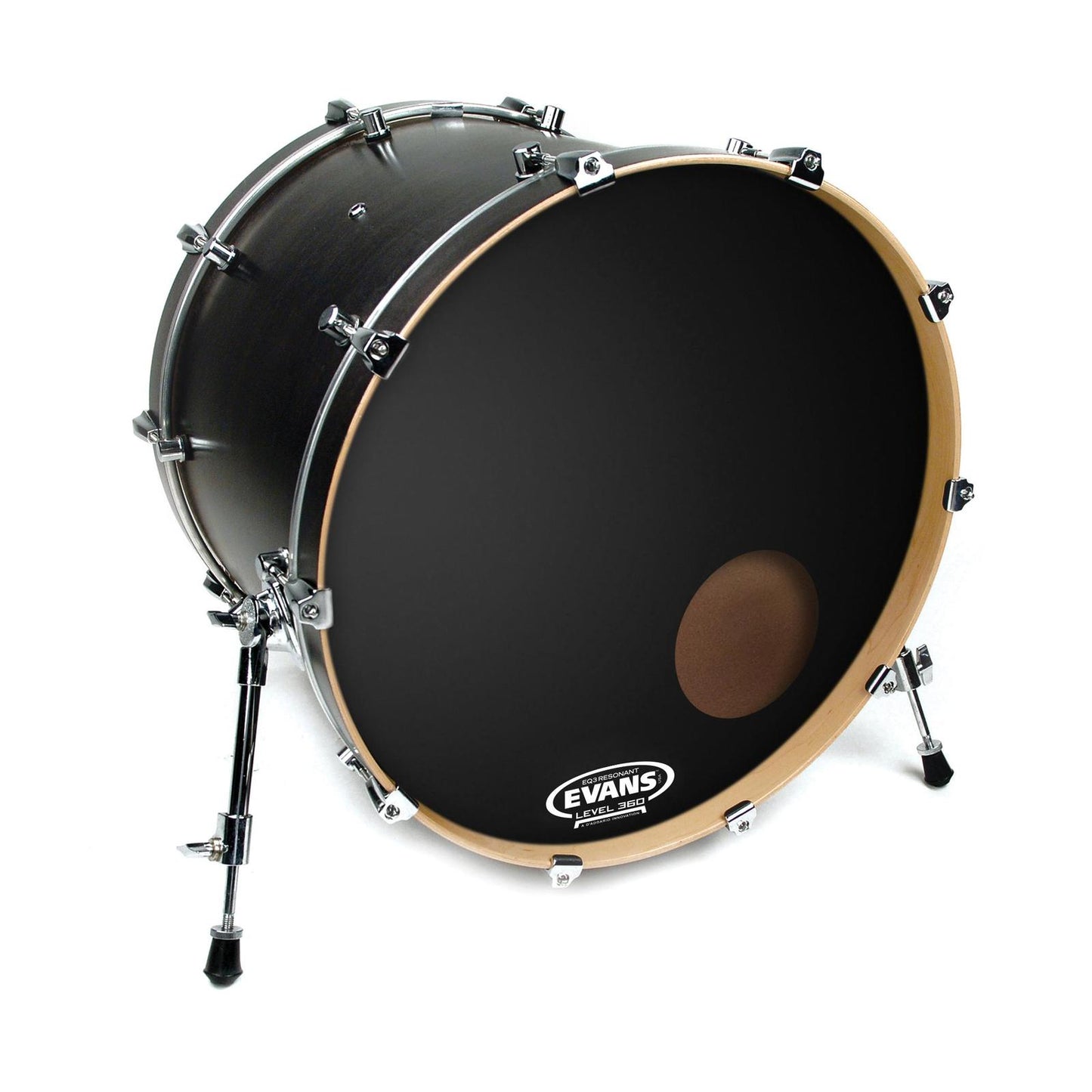 Evans EQ3 Resonant Black Bass Drum Head, 24 Inch *SKIN ONLY*