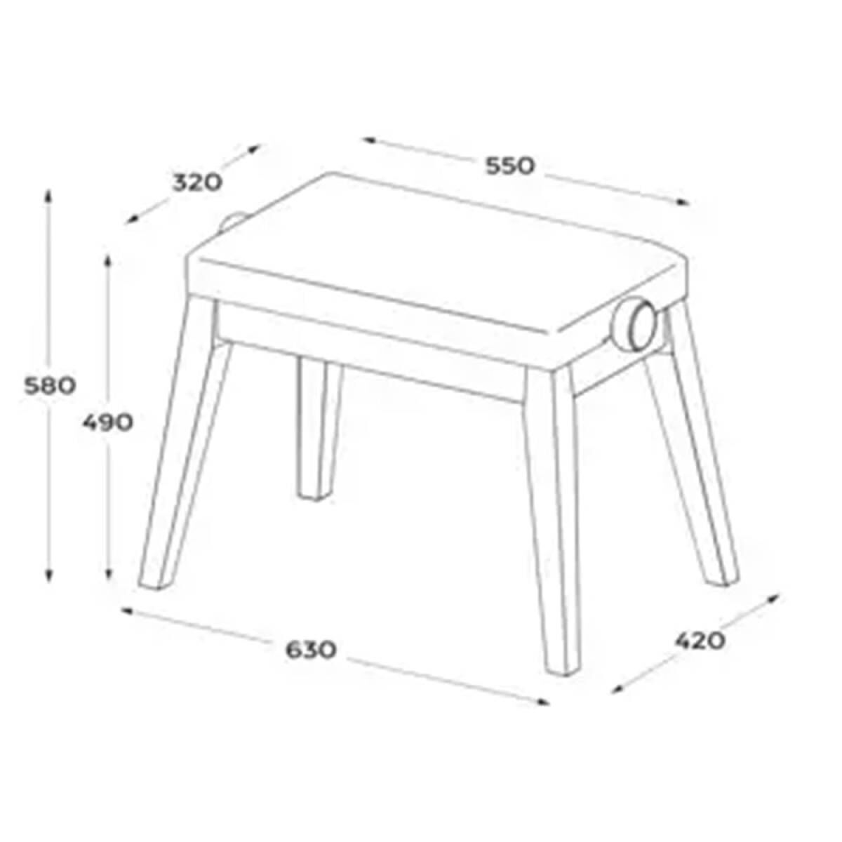 BG50HM Height Adjustable Piano Bench for Casio PXS7000HM — view 3