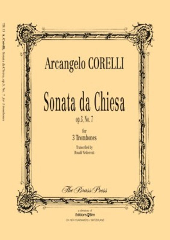 Sonata Da Chiesa Op 3 No 7 Trombone Trio Book