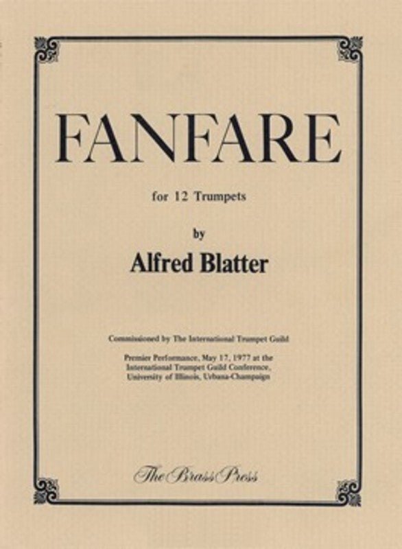 Fanfare For Twelve Trumpets Book
