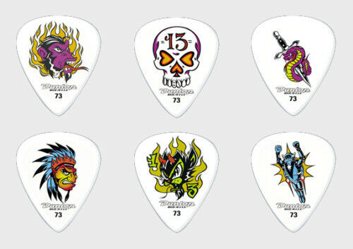 6 x Jim Dunlop BLACKLINE ORIGINAL Assorted Guitar Picks 1.00mm *New* BL100P1.0