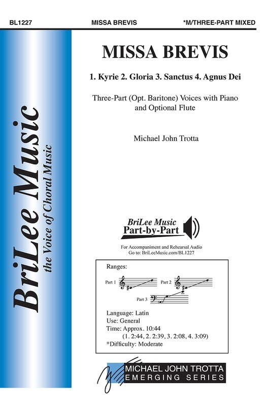 Missa Brevis 3 Part Mixed Opt Baritone Octavo