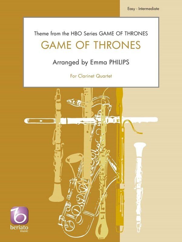 Game of Thrones Theme for Clarinet Quartet by Ramin Djawadi, Arranged by Emma Philips