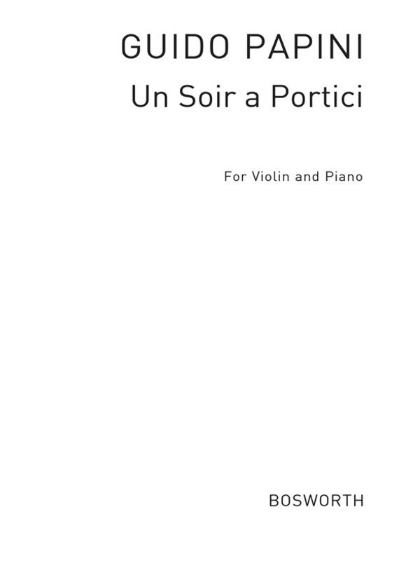 Papini Un Soir A Portici Violin And Piano(Arc) Book