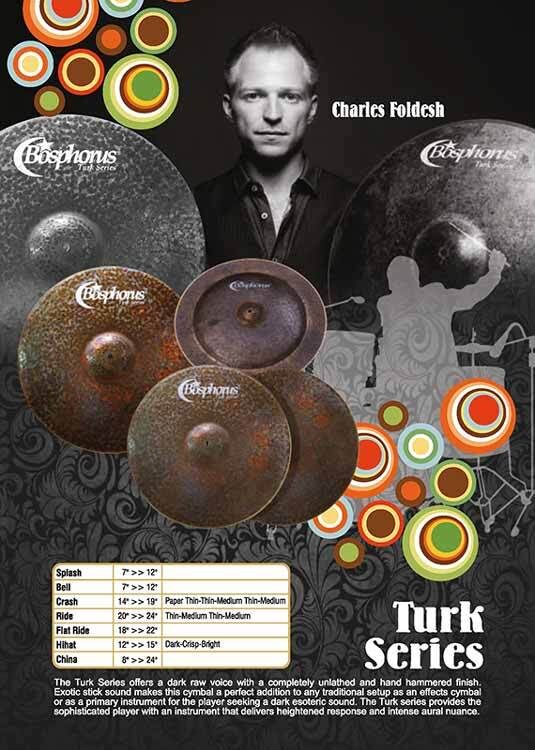 Bosphorus Turk Series 13" Crisp Hi-Hats, Hand Lathed, Unlathed for Stick Articulation, Dark Chick Sound, Earthy Quality, Visual Appeal — view 2