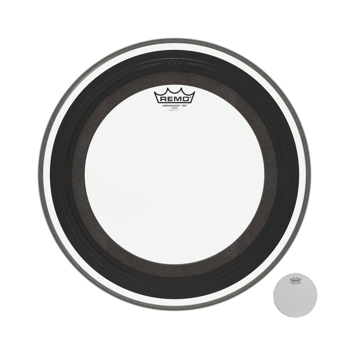 REMO Clear Ambassador SMT Clear Bass Drum Head, 16" — view 3