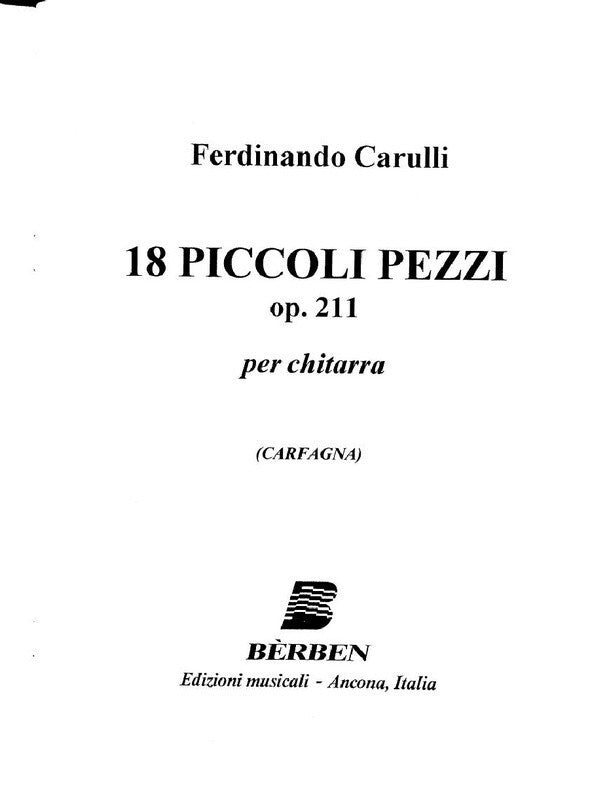18 Piccoli Pezzi Op 211 Book