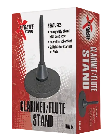 CPK Clarinet/Flute Stand with Heavy Duty Round Cast Base, Black — view 2
