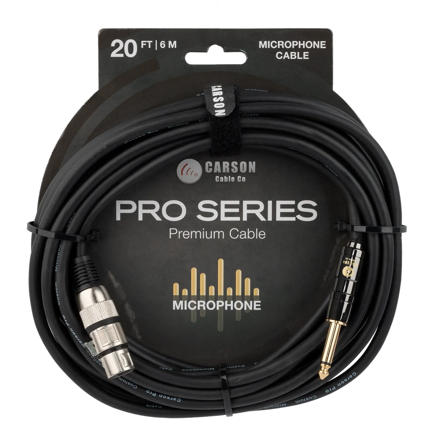 Carson Cable Co Pro Series 20 FT Microphone Cable Female XLR to Male Jack