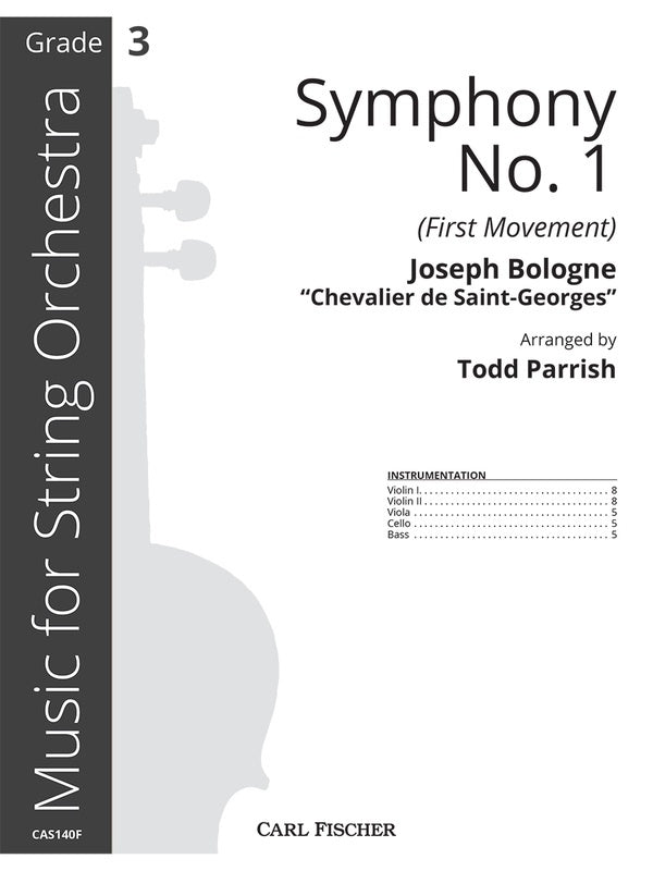 Bologne - Symphony No 1 1St Mvt So3 Full Score Score