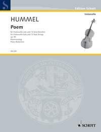 Hummel - Poem Op. 80 for Cello and Piano, 56 Pages, Schott Music