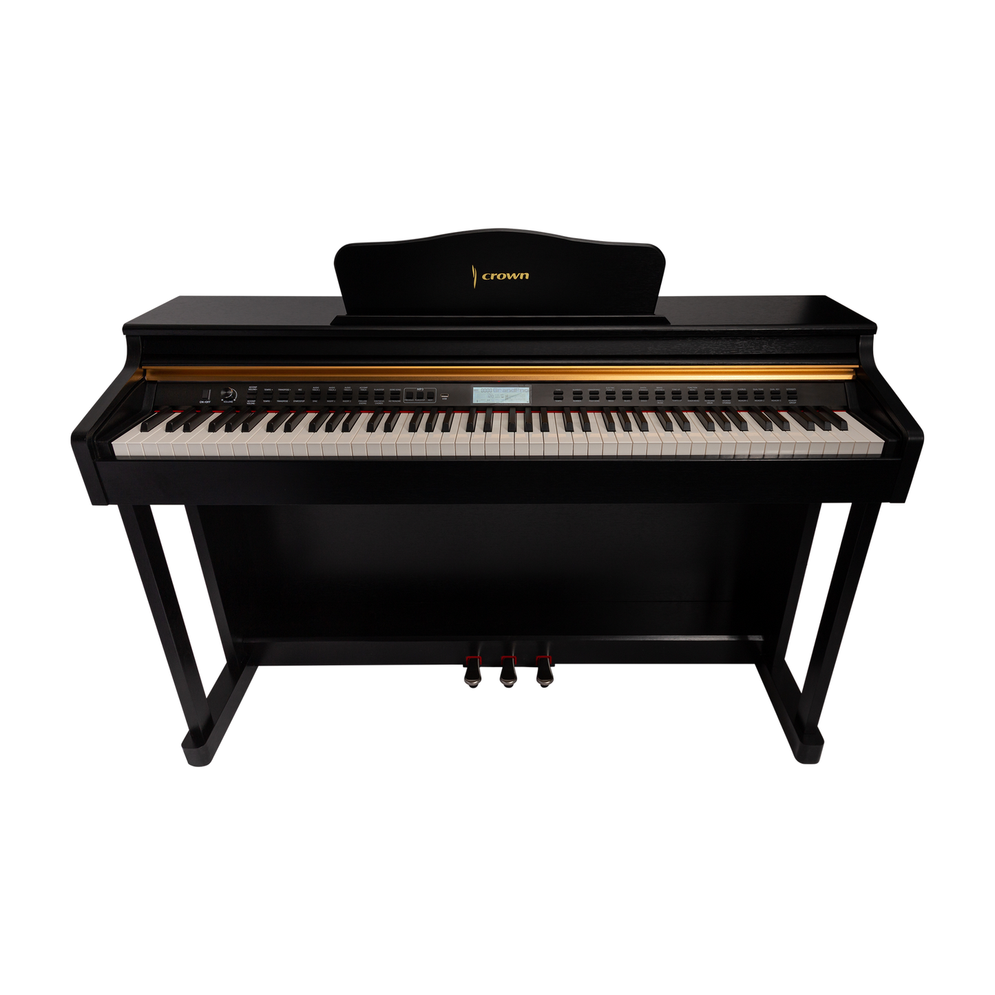 Crown CDP-913 Black Upright 88-Key Digital Piano with French Dream Sound Engine and 600 Tones — view 3