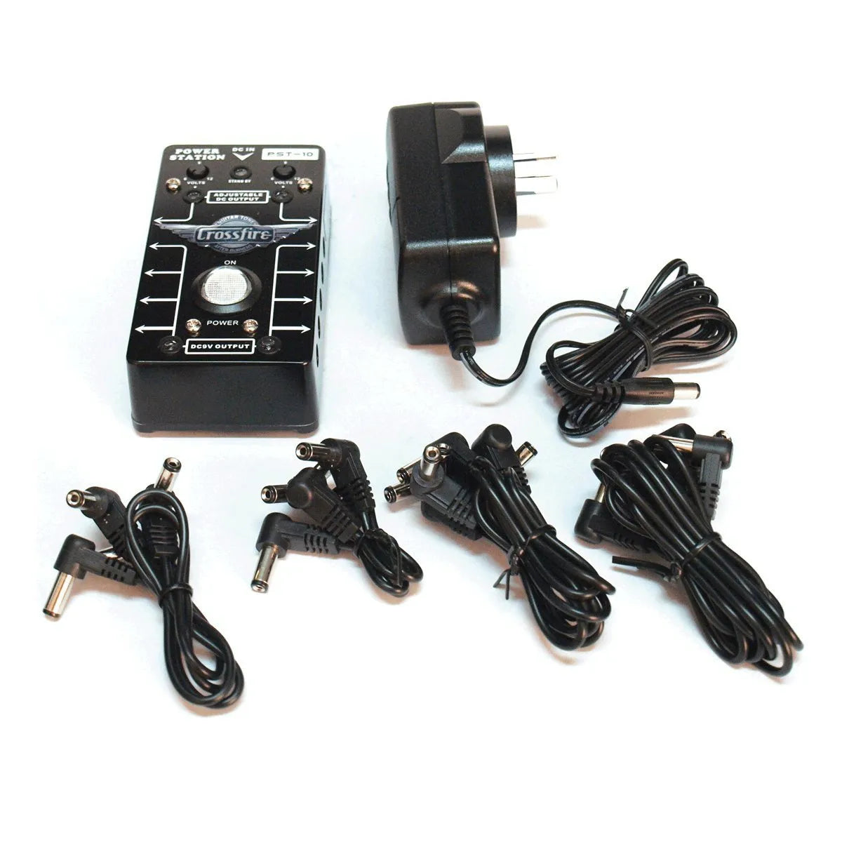 Crossfire CF-PST-10 10-Port Effects Pedal Power Supply with 8 x 9V and 2 x Adjustable Outputs — view 2
