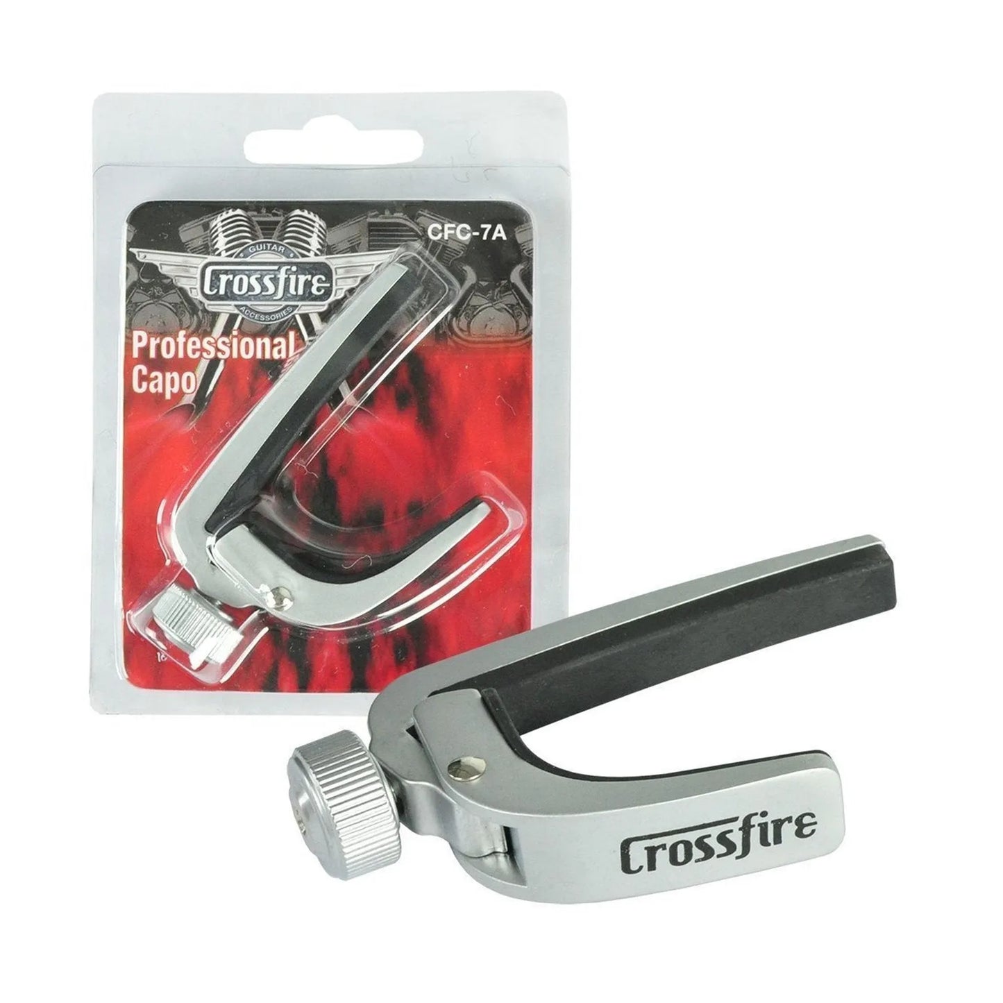 Crossfire CFC-7A Professional Acoustic Guitar Capo - Nickel — view 3