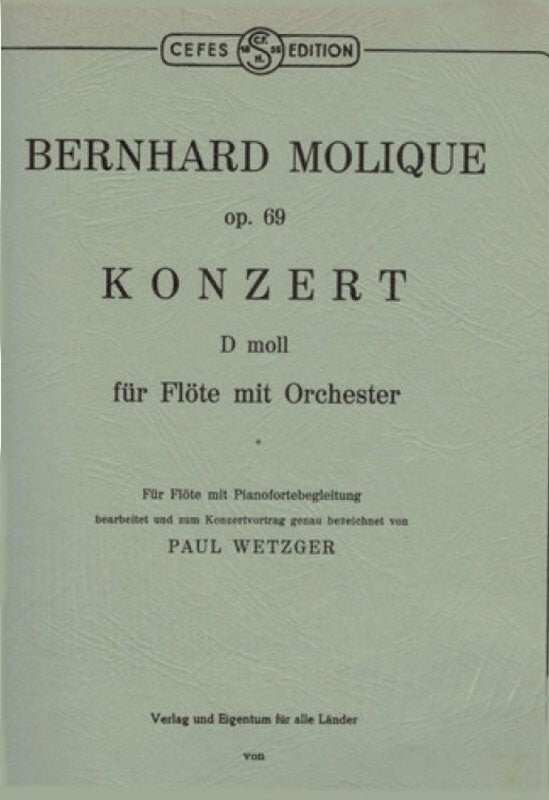 Molique - Concerto D Min Op 69 Flute/Piano (Softcover Book)