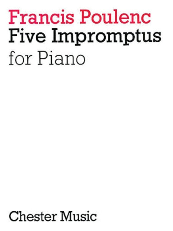 Poulenc - 5 Impromptus For Piano (Softcover Book)