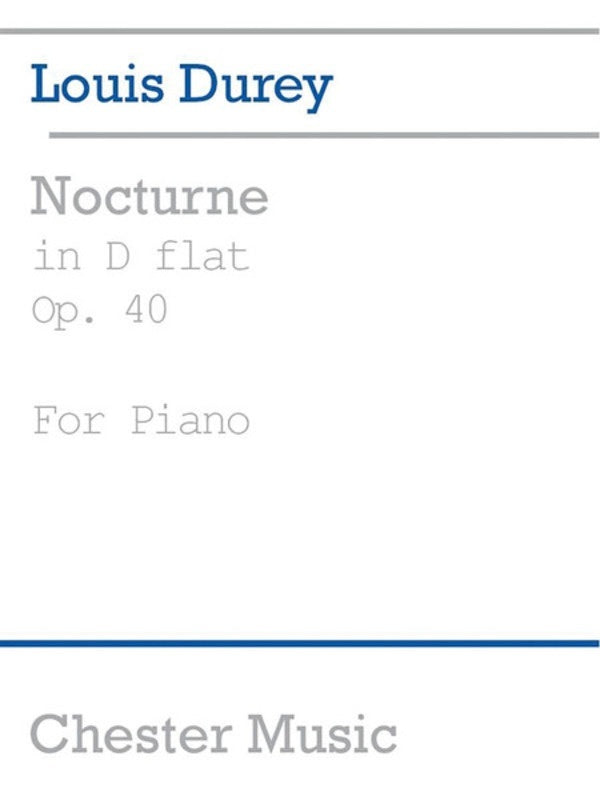 Durey - Nocturne In D Flat Op 40 For Piano (Softcover Book)