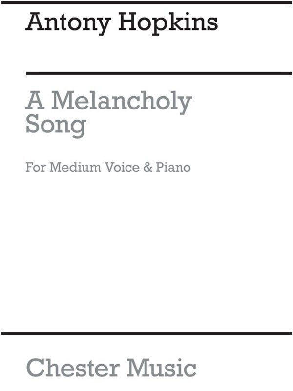 Hopkins - A Melancholy Song Medium Voice/Piano