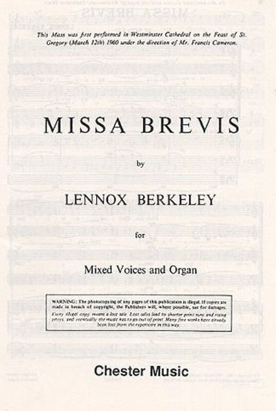 Berkeley Missa Brevis SATB