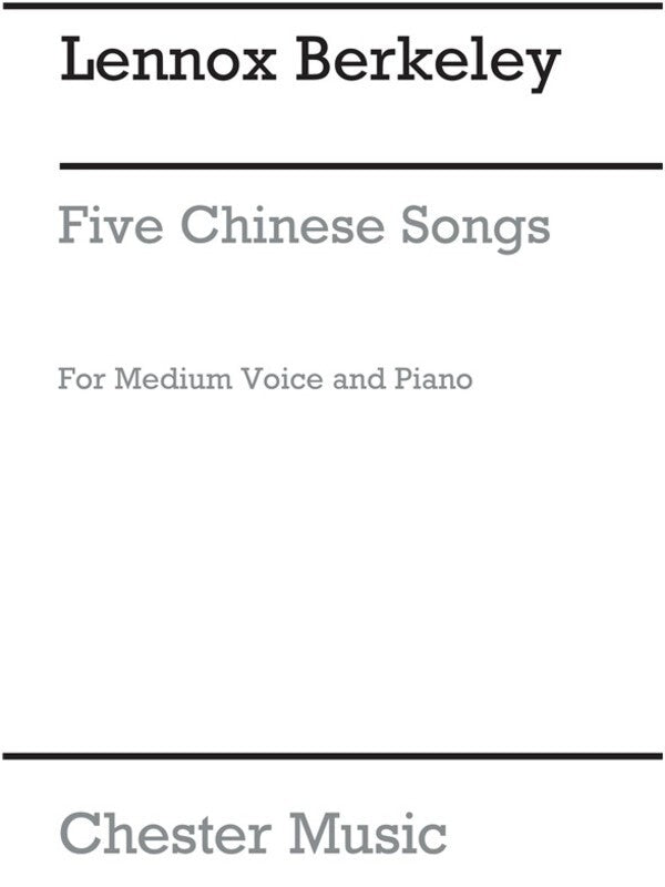 Berkeley 5 Chinese Songs Medium Vce(Arc)
