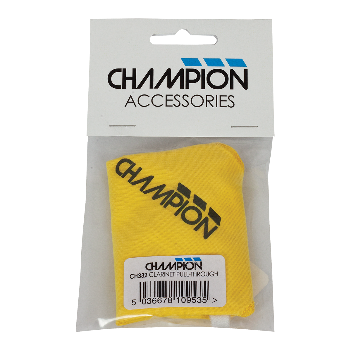 Champion CH332 Clarinet Pull-Through with Yellow Microfibre Cloth and Weighted String — view 3