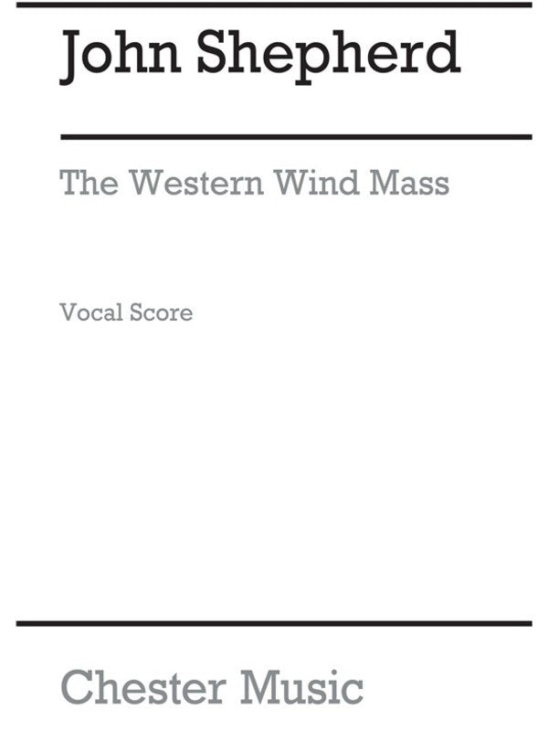 Shepherd Western Wind Mass V/Score(Arc) (Softcover Book)