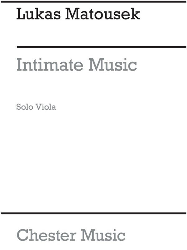 Matousek Intimate Music Viola(Arc) (Softcover Book)