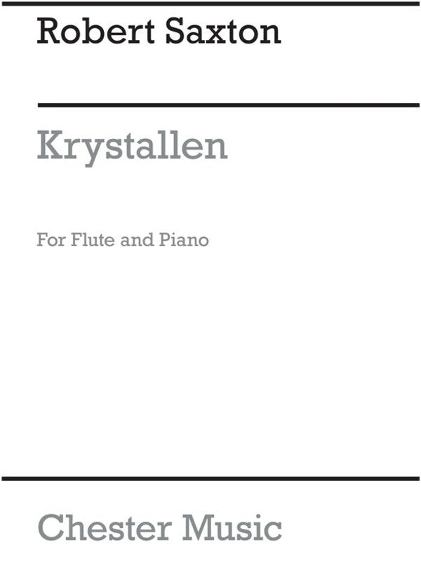 Saxton Krystallen Flute And Piano(Arc) (Softcover Book)