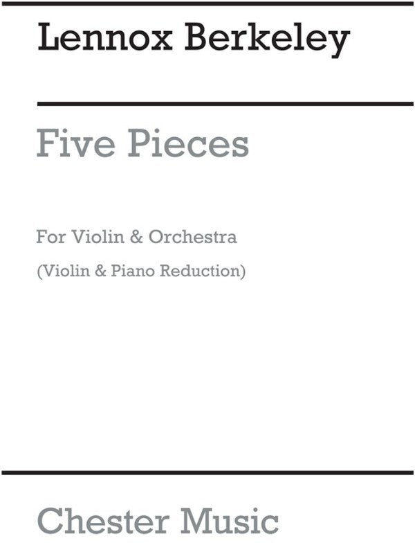 Berkeley 5 Pieces Violin And Piano (Softcover Book)