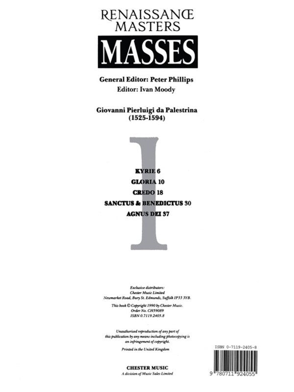 Palestrina Missa Dies Sanctificatus SATB
