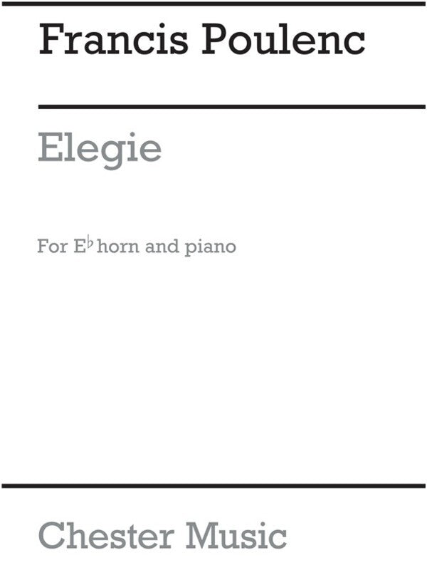 Poulenc Elegie For Eb Horn Solo Part(Arc (Softcover Book)