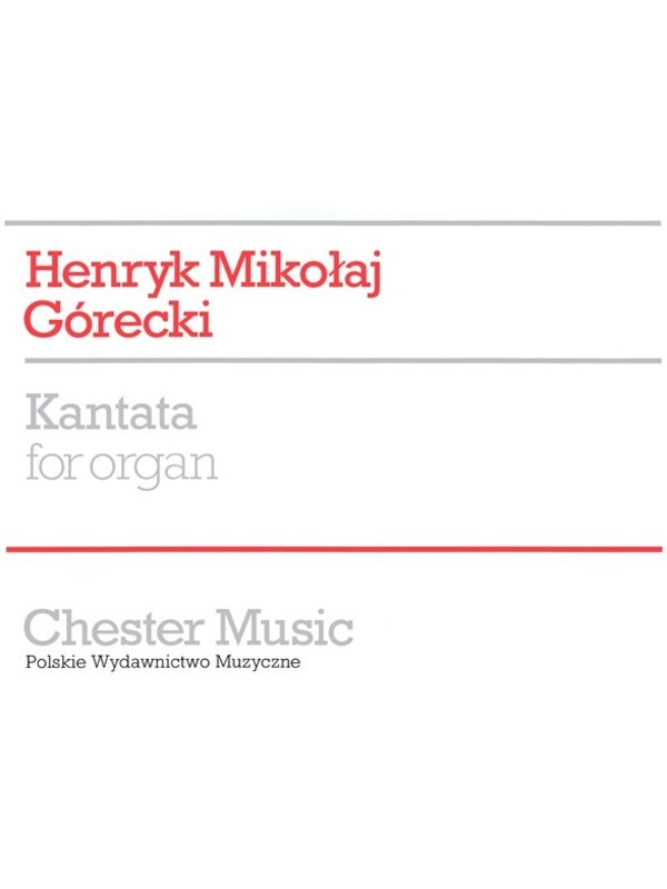 Gorecki Kantata Op 26 Organ (Softcover Book)