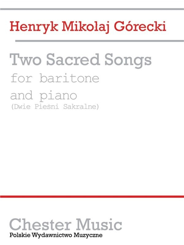 Gorecki 2 Sacred Songs Op 30B Bar/Piano (Softcover Book)