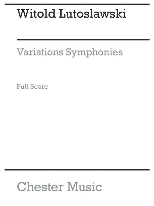 Lutoslawski Symphonic Variations Score