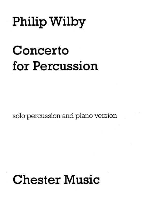 Wilby Concerto For Percussion And Piano (Softcover Book)