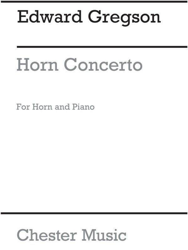 Gregson Concerto Horn In E Flat/Piano (Softcover Book)