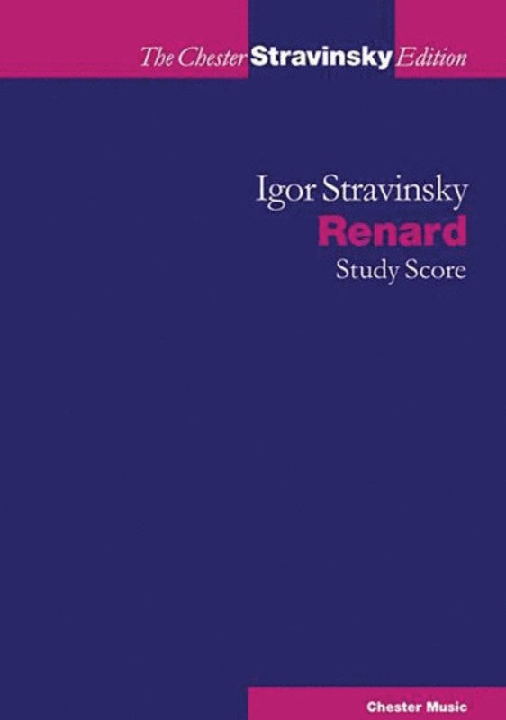 Stravinsky Renard Study Score