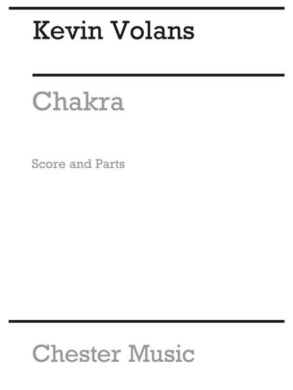 Kevin Vonline Audions: Chakra For Three Percussionists (Softcover Book)