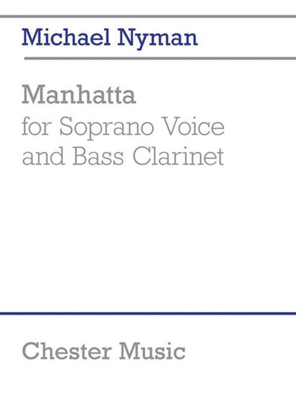 Manhatta For Sop And Bass Clarinet (Softcover Book)